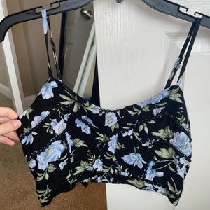 Floral American Eagle crop top